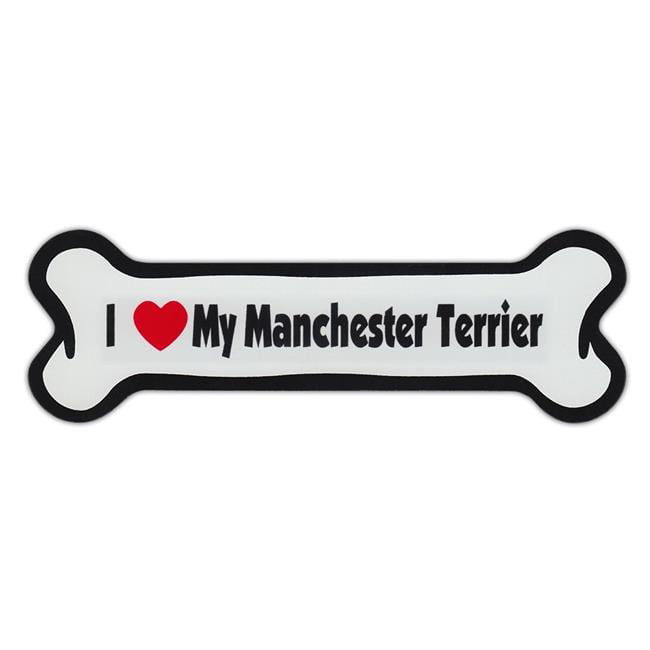 *Dog Bone Magnet* I Love My Manchester Terrier  Car Truck Locker 