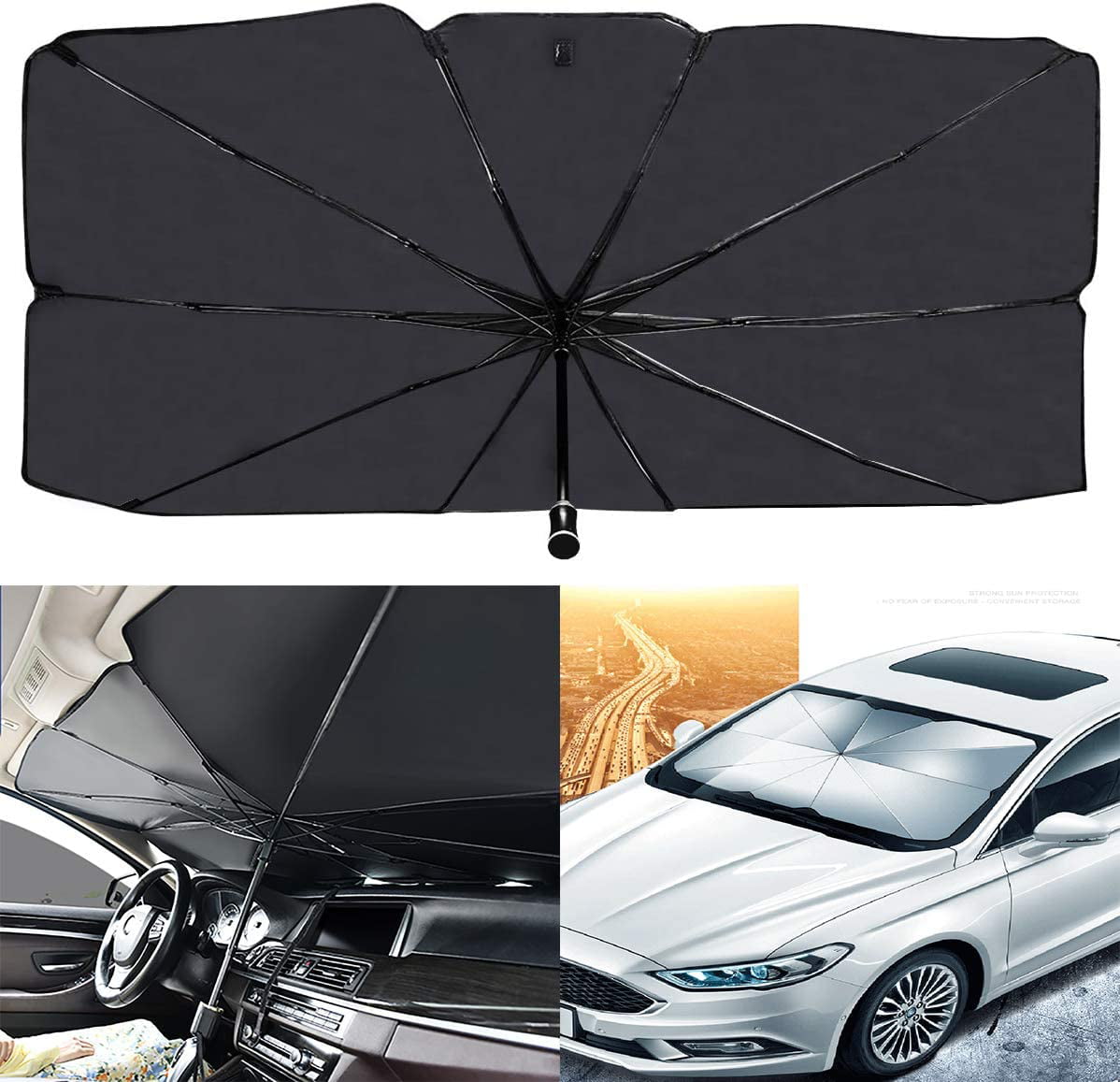 31x50 in Suitable for Car SUV Hatchback Car Sunshade Umbrella Car Front Window Sunshade Sun-Proof and Heat-Insulating Windshield Sunshade 