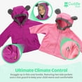 thumbnail image 6 of Cuddle Club Winter Jacket Kids Fleece Sweatshirt Full Zip Hoodie for 2T, Pink & Purple Bear 2-Pack, 6 of 6