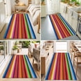 thumbnail image 4 of Hallway Runner Rug 2'x6', Mexican Style Kitchen Runner Rugs Non-Slip Carpet Mats, Colorful Mexico Stripes Red Blue Bedside Rugs Runners Washable Floor Carpet for Bathroom Laundry Room, 4 of 8