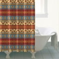 thumbnail image 4 of Waterproof Bohemian Style Striped Art Patetern Shower Curtain 72x72 Inch Boho Style Polyester Unique Shower Curtain for Bathroom Hotel Home Decor with 12 Plastic Hooks, 4 of 5