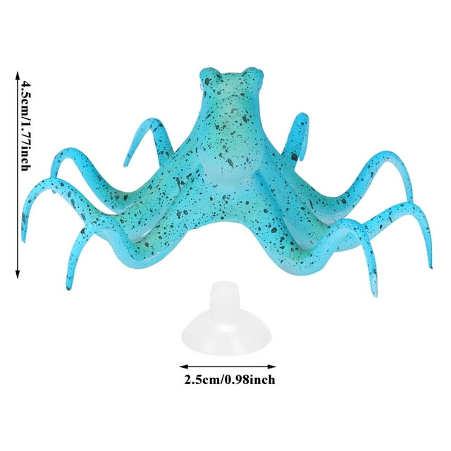 Fish Tank Decoration, Silicone Artificial Simulation Octopus, Easy To Install for Aquarium Animals Fish Tank Decoration Pets
