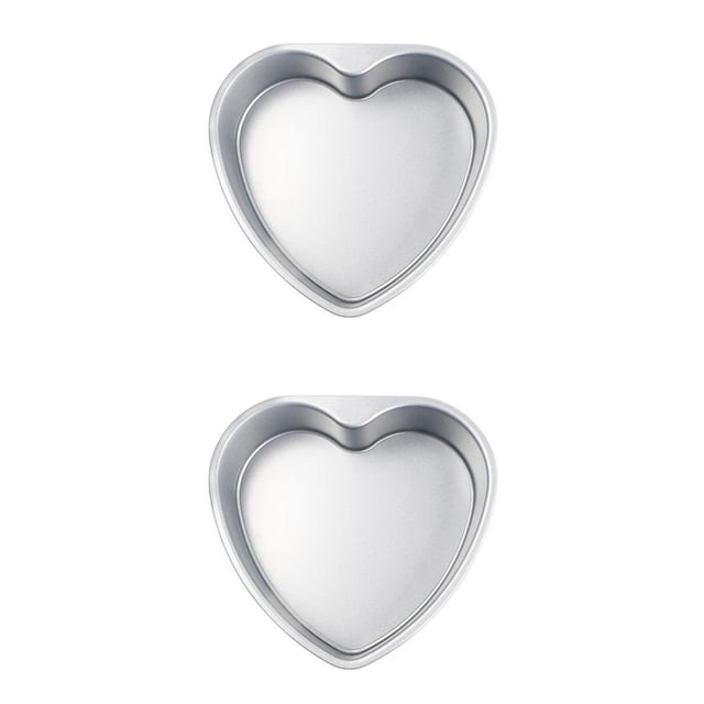 Moldes para Hornear Sunnimix 2 Piezas Parte Inferior Extraíble Espesar Pastel Estaño Plata 6 8 pulgadas