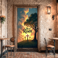 thumbnail image 5 of LUUFILx Christian Easter Banner Resurrection He is Risen Backdrop Religious Decoration Outdoor Indoor Worship Service Church Event Celebration Photography Props, 5 of 7