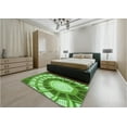 thumbnail image 4 of Ahgly Company Indoor Round Patterned Stoplight Go Green Area Rugs, 4' Round, 4 of 6