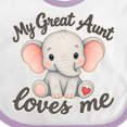 thumbnail image 4 of Inktastic Great Aunt Loves Me Boys or Girls Baby Bib, 4 of 4