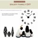 thumbnail image 3 of Reloj de pared 3D DIY, moderno, silencioso, grande, XXL, reloj de pared, adhesivo de espejo para decoración de regalos en el hogar, restaurante, oficina y hotel (negro), 3 of 5