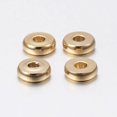 thumbnail image 2 of 100pc Ion Plating(IP) 304 Stainless Steel Spacer Beads Donut Golden 8x2.5mm Hole: 3mm, 2 of 2