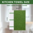thumbnail image 4 of Dish Towels for Kitchen, 100% Cotton Absorbent Ultra Soft Tea Cloths, Perfect for Cleaning and Dish Washing, 6 Pack Green Kitchen Towels，15"x25", 4 of 6