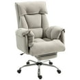 thumbnail image 1 of HOMCOM Executive Office Chair, Computer Desk Chair with Footrest, Grey, 1 of 10