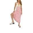 thumbnail image 5 of Aojekbee Women’s Summer Midi Dress, Bohemian Deep V Neck Sleeveless Floral Print Beach Dress, 5 of 10