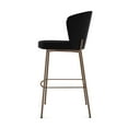 thumbnail image 3 of Amisco Camilla 26 In. Counter Stool - Charcoal Grey Bouclé Polyester / Bronze Metal, 3 of 9