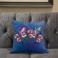 thumbnail image 5 of Amrita Sen Hummingbird Love Indoor/Outdoor Pillow in Blue Pink Gray 26x26, 5 of 5