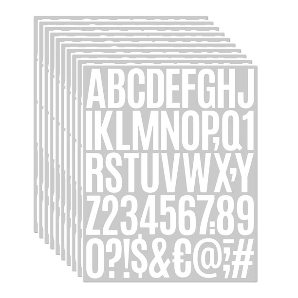 Stickers de vinilo con letras Jiepuxiter de 2" impermeables, 500 piezas