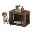thumbnail image 6 of Uforic 34.5"L Wooden Dog Crate Furniture with Steel Lock,for Medium Dogs up to 40 Lb, 34.5"L x 21.8"W x 25.4"H, 6 of 9