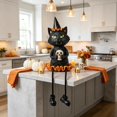 thumbnail image 4 of Halloween Dangling Leg Shelf Sitters Set Cute Mummy Ghost Witch Resin Figurines Decor,Orange, 4 of 5