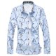 thumbnail image 1 of Blusa y camisa formal de manga larga con cuello vuelto para hombre, camisa con estampado a color, blusa de manga larga con cuello vuelto, blusa para hombre, 1 of 2
