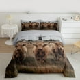 thumbnail image 2 of Manfei Highland Cow Bedding Comforter Set,Farm Animal Twin Comforter Sets,Rustic Plant Bedding Set For Men Women,Microfiber Bedroom Decor Reversible,2pcs, 2 of 8