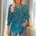 thumbnail image 4 of Blouse Tops for Women Work,Women's Shirts Lightweight 2026 Spring Summer Fashion 3/4 Length Sleeve Tops Business Casual Blouses Western Outfits, 4 of 7