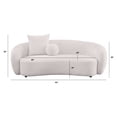 thumbnail image 4 of Best Quality Furniture 3 Seater Sofa in Beige Boucle Teddy Fabric, 4 of 5