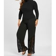 thumbnail image 2 of Pantalones casuales de talla grande para mujer Pantalones anchos de encaje para mujer para chicas gorditas, 2 of 4