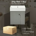 thumbnail image 3 of Noble House 21.6" Floating Bathroom Vanity with Ceramic Sink, Right Side Storage, Wave Door & Black Handle, Gray, 3 of 12