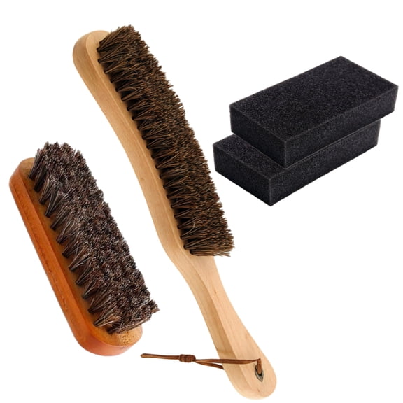 Qianfeng Lint Removers Brush Kit with Cleaning Sponge for Shoe Hair Suits Clothes Furniture, 4 Pcs