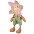 thumbnail image 4 of Spring Floral Sitting Sunflower Girl Decorative Figure - 15.5" - Pink and Green, 4 of 8