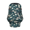 thumbnail image 2 of Fotbe Vintage Floral Pattern Car Seat Covers for Babies, Nursing Breastfeeding Cover Carseat Canopy, Soft Stretchy Carrier Cover, 2 of 9