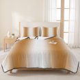 thumbnail image 3 of Twin XL Quilt Set 68''x98'', Burnt Orange White Ombre Bedspread Coverlet with 2 Pillow Shams, Modern Abstract Art Farmhouse Gradient Breathable All Season Quilt Bedding for Dorm/Guest Room, 3 of 9