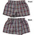 thumbnail image 2 of ToBeInStyle Boy's Pack of 6 Button Front Plaid Boxer Shorts - Large, 2 of 6
