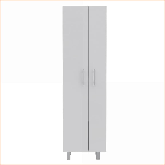 Pantry Cabinet | 71.3in High 5-Shelf | White | Particle Board