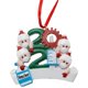 thumbnail image 1 of 4 people Adorno familiar de Navidad, colgante personalizado con nombre de vacuna, colgante de elfo de Papá Noel con máscara facial, decoración de fiesta de árbol de Navidad, 2021, 1 of 5
