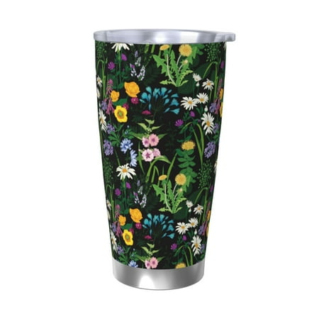 

Bingfone Chamomile for 20 Oz Stainless Steel Travel Mug Double Wall Water Coffee Cup for Home Office Outdoor Works Great for Ice Drinks and Hot Beverage-Without Straw