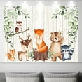 thumbnail image 2 of 7 x 5 ft Woodland Baby Shower Backdrop,Wild Jungle Animal Adventure Theme Background, Kids Birthday Baby Shoower Gender Reveal Photography Party Supplies Decor, 2 of 5