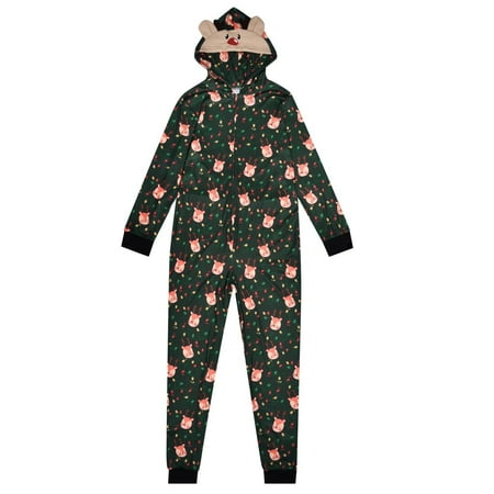 

Family Matching Outfits Christmas Parent Child Dad Men Cute Deer Head Print Christmas Home Suit Matching Outfits Set