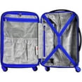 thumbnail image 2 of Olympia U.S.A. Apache 3-Piece Expandable Hardcase Luggage Set with Spinner Wheels, Black/Blue, 2 of 9