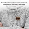 thumbnail image 3 of Monster Pin Fsm Enamel Pin Ramen Funny Flair Brooch, 3 of 5