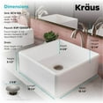 thumbnail image 5 of KRAUS Elavo 15-inch Square White Porcelain Ceramic Bathroom Vessel Sink and Spot Free Arlo Faucet Combo Set with Pop-Up Drain, Stainless Brushed Nickel Finish, 5 of 7