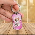 thumbnail image 3 of Faith Love Hope Beagle Breast Cancer Awareness Survivor Stainless Steel Keychain Beagles Dog Lover Gifts Idea Collar Charm Tag Keyring - 02017, 3 of 5