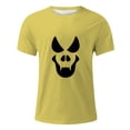 thumbnail image 4 of TSADFHJI Mens Workout Tank Tops Fall Men's Print Theme Shirt Printed Solid Color Short Sleeve Tops S Yellow, 4 of 4