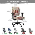 thumbnail image 6 of SCRAWLGOD Cardinal Peach Blossom Stretchy Cover for Office Chair Seat Breathable High Back Chair Slipcover Washable Protective Desk Chair Cover for Home Decor, 2 PCS, 6 of 7