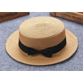thumbnail image 1 of POINTERTECK Children Bowknot Breathable Straw Hat Boys Girls Cap Black, 1 of 2