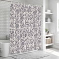thumbnail image 5 of Haze Blue Leaf Shower Curtain Set - Standard 72" x 72" Washable Bathtub Curtain with 12 Hooks, Retro Farmhouse Plant Floral Branch Waterproof Fabric Stall Shower Curtains for Bathroom/Bathtub Décor, 5 of 6