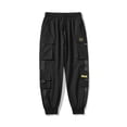 thumbnail image 1 of Pantalones deportivos para mujer, con bolsillo y cordón, corte informal, transpirables, puños cónicos, para fiesta, color negro, XL, 1 of 12