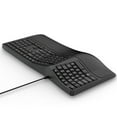 thumbnail image 2 of 110-key Ergonomic Keyboard Wired Keyboard K110 Arched Keyboard Curved Keys Padded Palm Rest Full Size Keyboard Expression Keys Business Office 110 Keys Black, 2 of 7