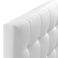 thumbnail image 5 of Modern Vinyl Twin Tufted Panel Headboard in White, 5 of 5