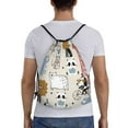 thumbnail image 2 of Bingfone Hand Drawn Animals Drawstrings Backpacks Bags For Men Women Gym Drawstrings Bag, 2 of 9