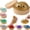 Glitter-Gold, variant on Dumpling Squishy with Steamer, Cute Steamed Bun Fidget Sensory Stress Relief Squeeze Toys