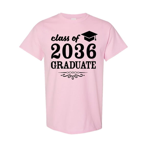 Inktastic Class of 2036 Graduate with Graduation Cap T-Shirt